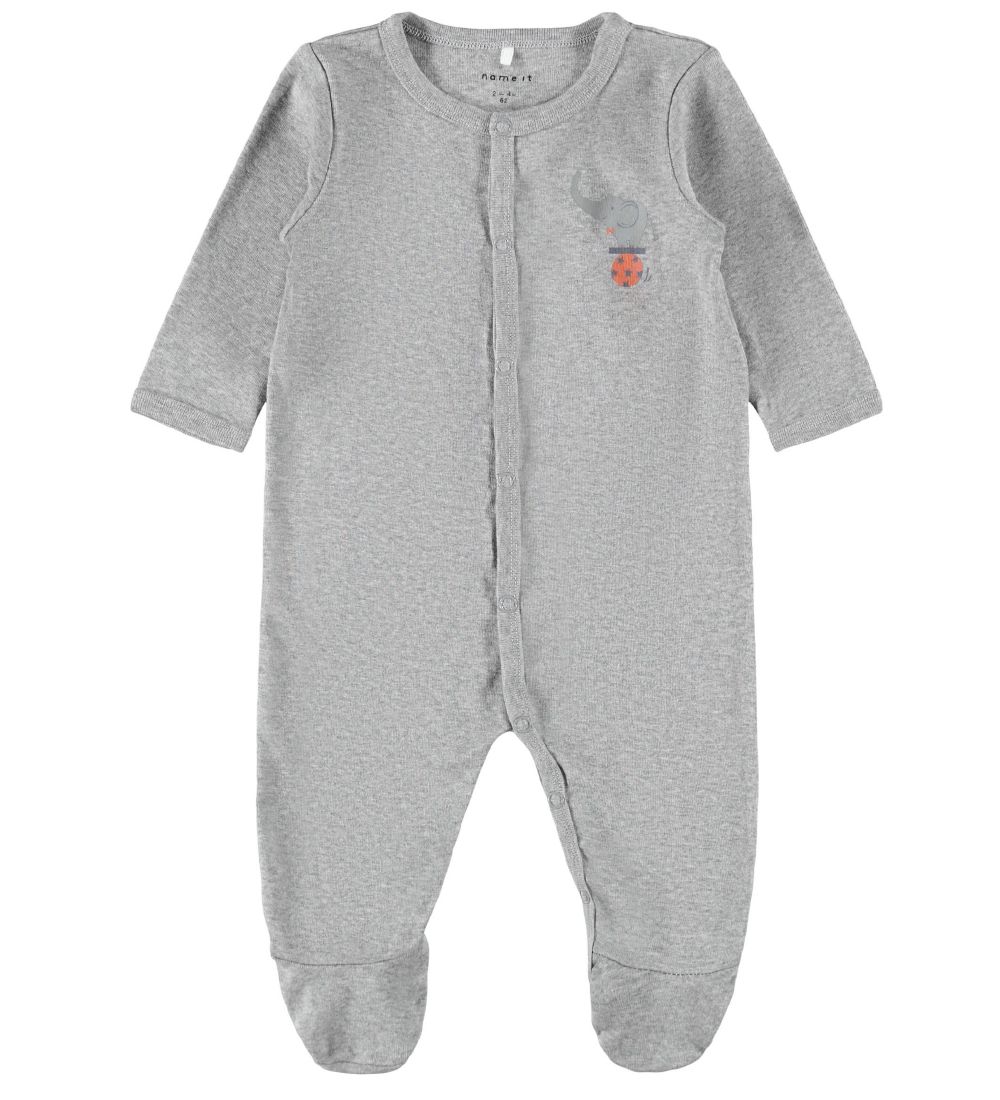 Name It Pyjamas - Noos - 2 -Pak - NbnNightsuit - Grey Melange