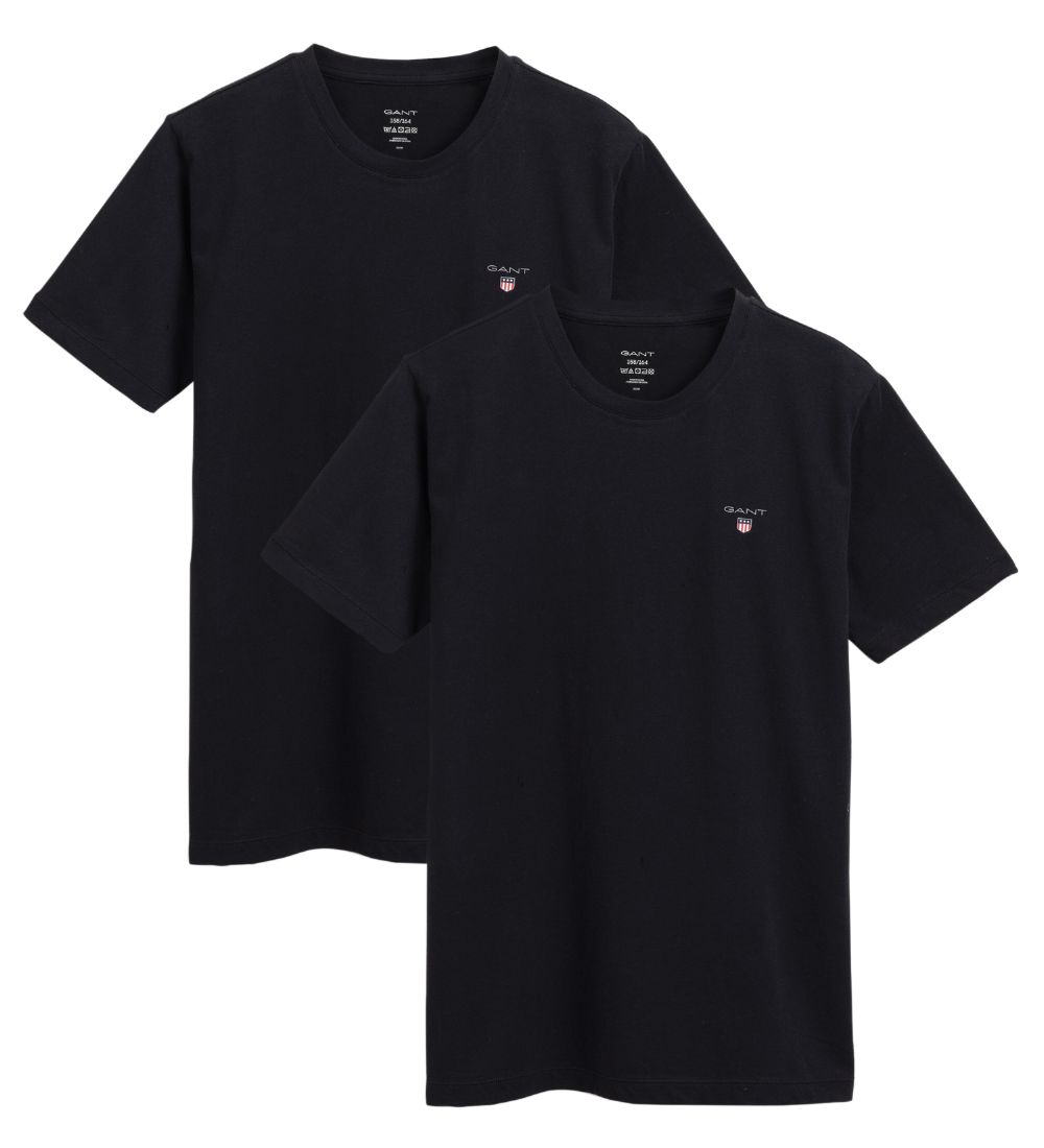 GANT T-Shirt - 2-pack - Zwart