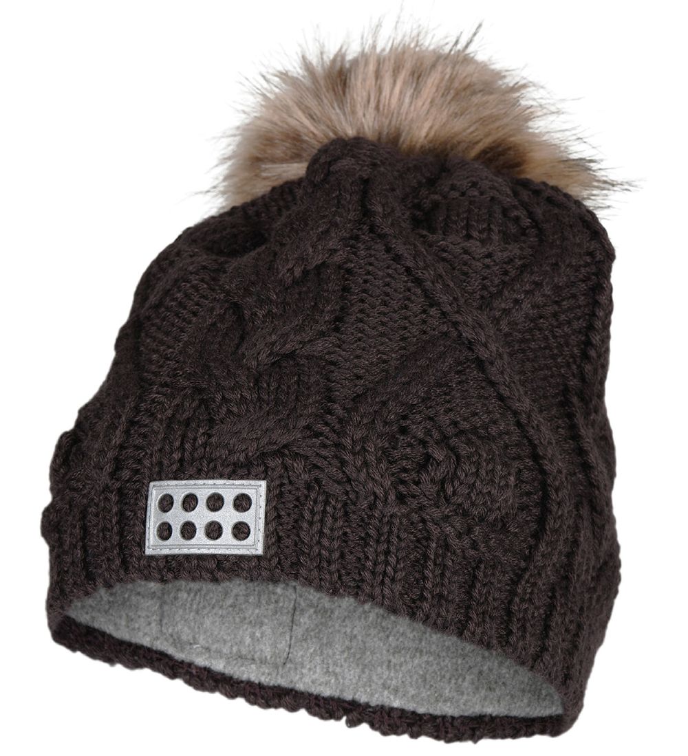 LEGO® Wear Knitted Beanie - Wool/Acrylic - LWAnitta - Dark Brown