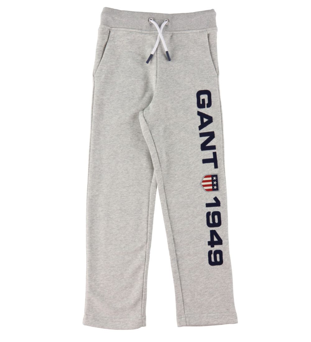 GANT Joggingbroek - Retro Shield - Grey Melange