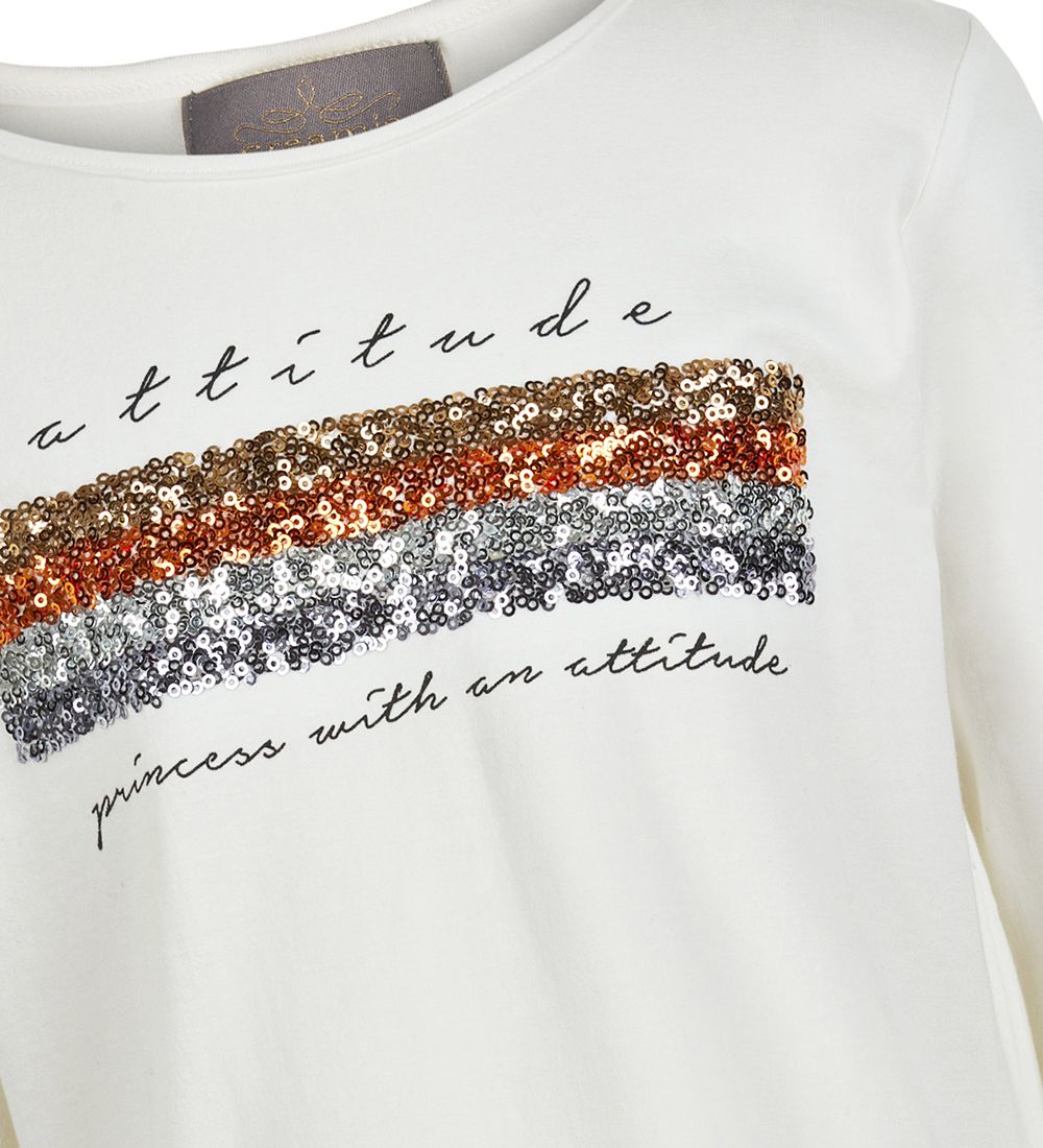 Creamie Blouse - Sequins - Cloud