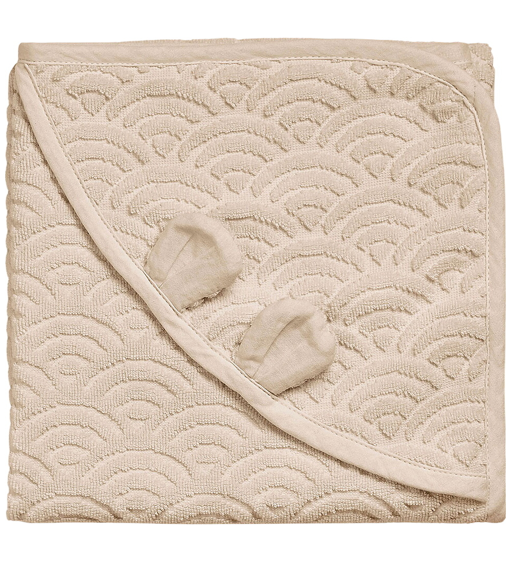 Cam Cam Babyhandtuch - 80x80 cm - Mandel m. Ohren