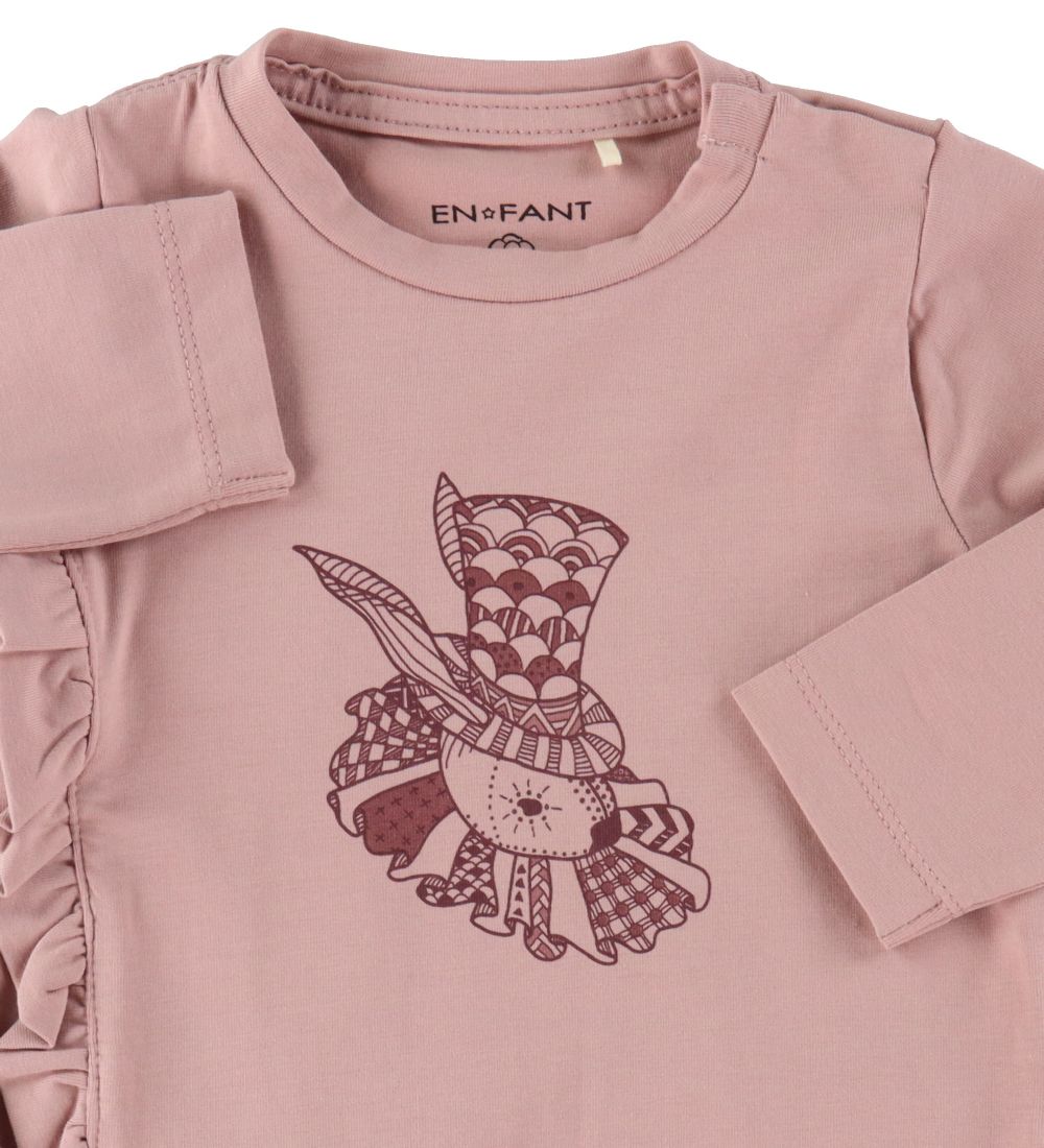 En Fant Blouse - Woodrose w. Print
