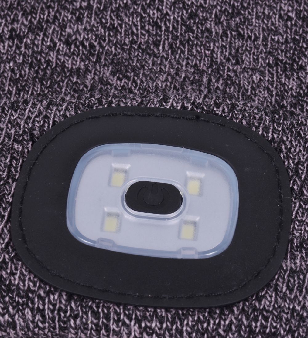 Mikk-Line Beanie w. Headlamp - Knitted - 2-layer - Adobe Rose