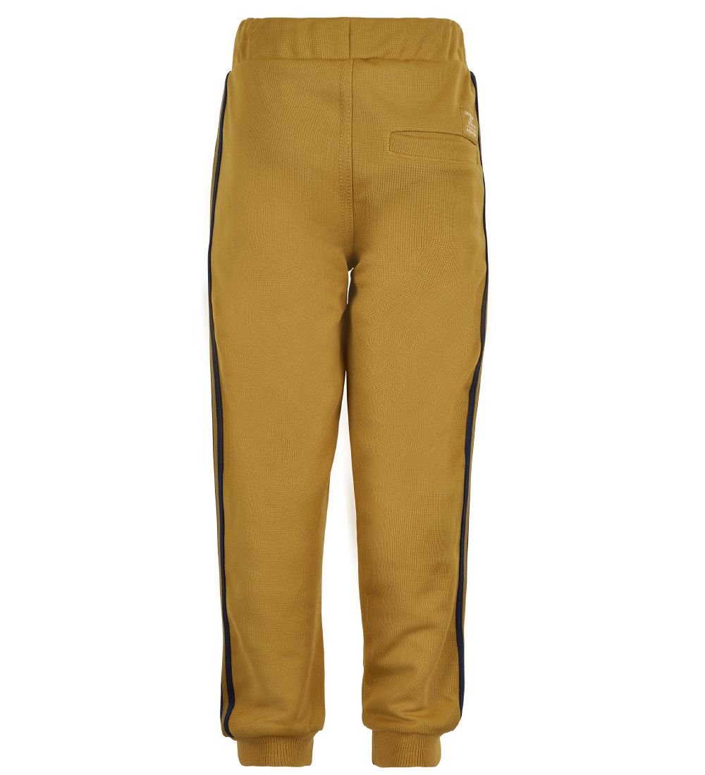 Minymo Trousers - Mustard Gold w. Navy