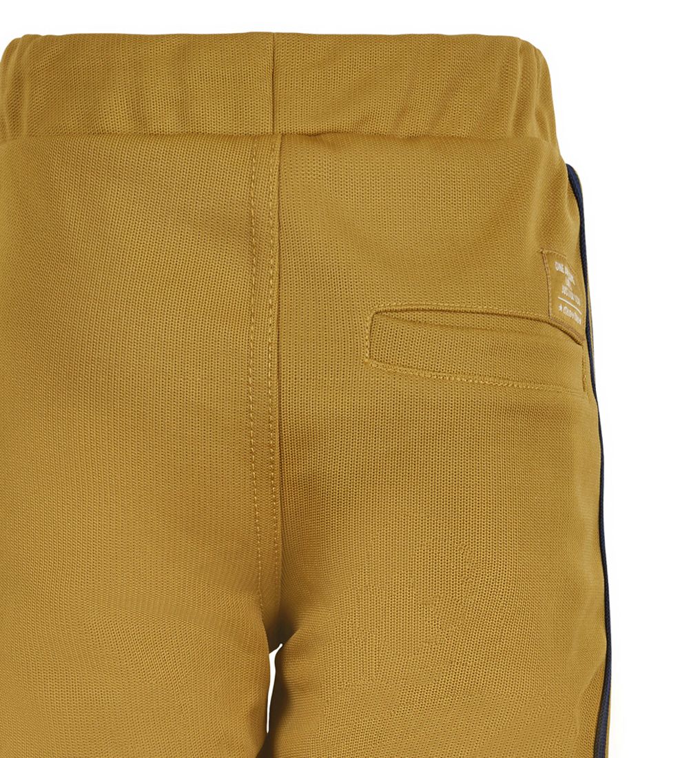Minymo Trousers - Mustard Gold w. Navy