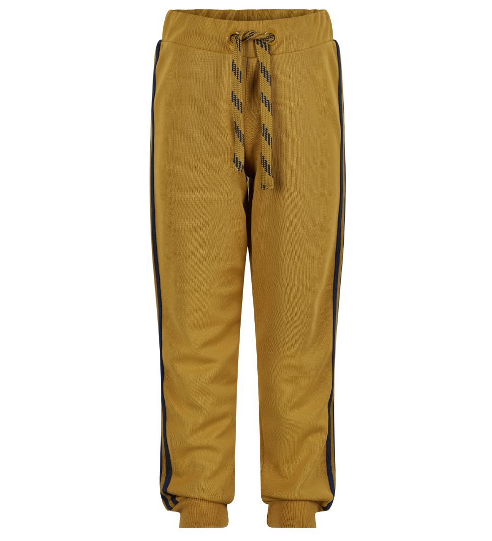 Minymo Trousers - Mustard Gold w. Navy