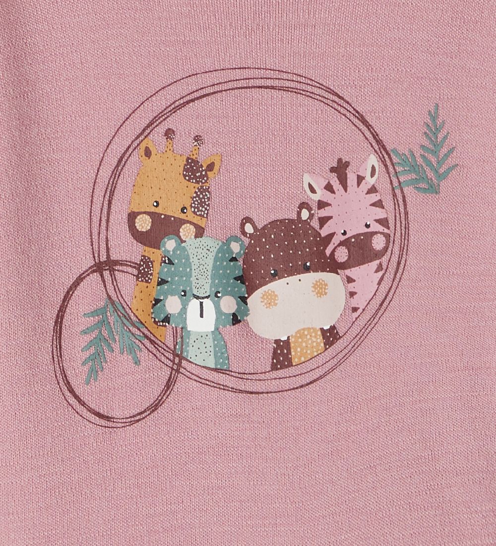 Name It Bodysuit l/s - Noos - NbfWillit - Wool - Nostalgia Rose