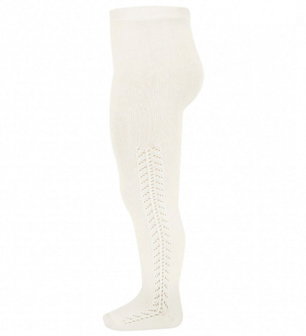 Condor Tights - Cream w. Pointelle