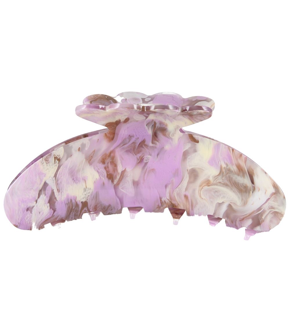 By Stær Hair clip - 12x5 cm - Agnes - Purple/White Mix