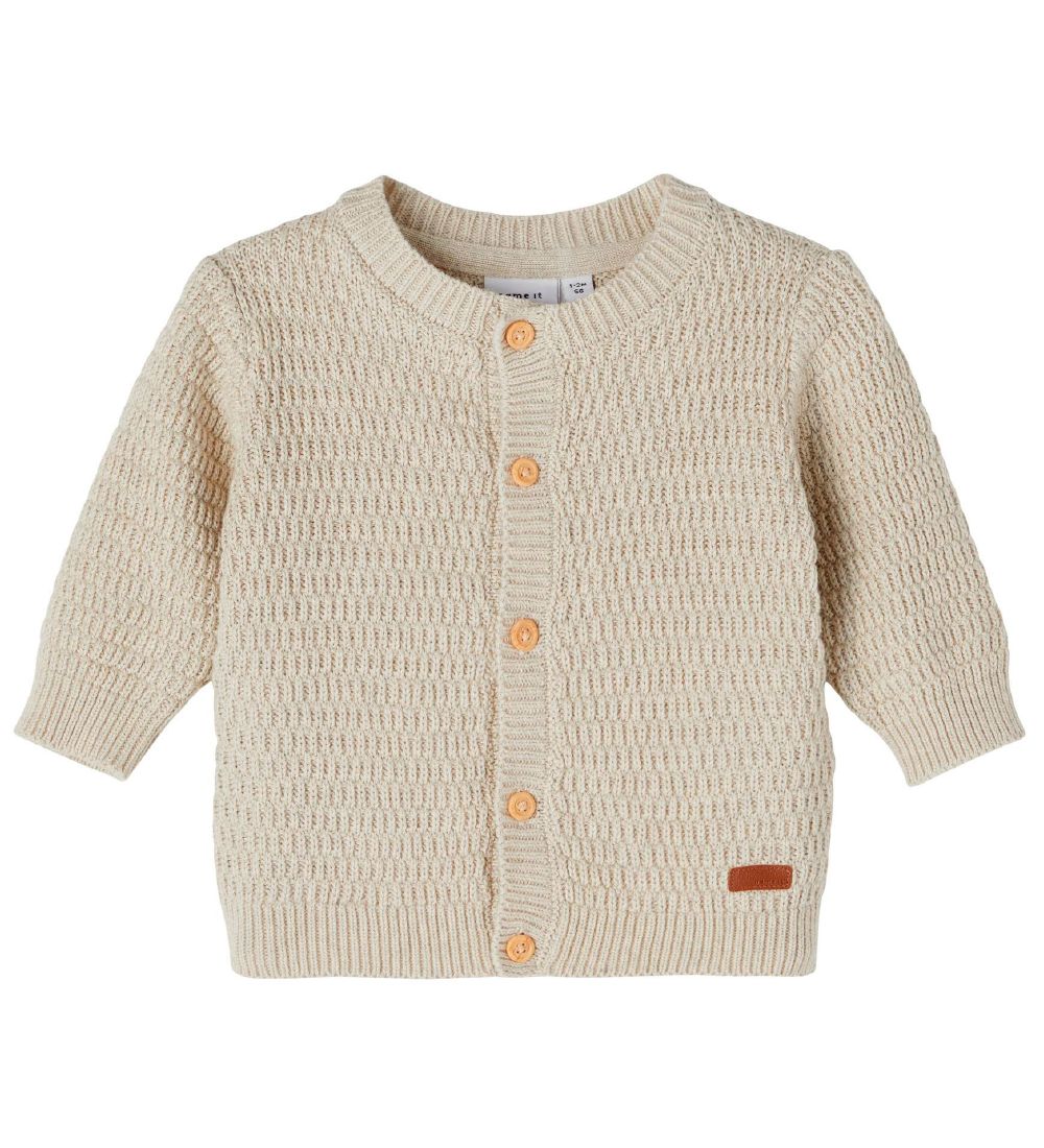 Name It Cardigan - Bow - Knitted - Peyote Melange