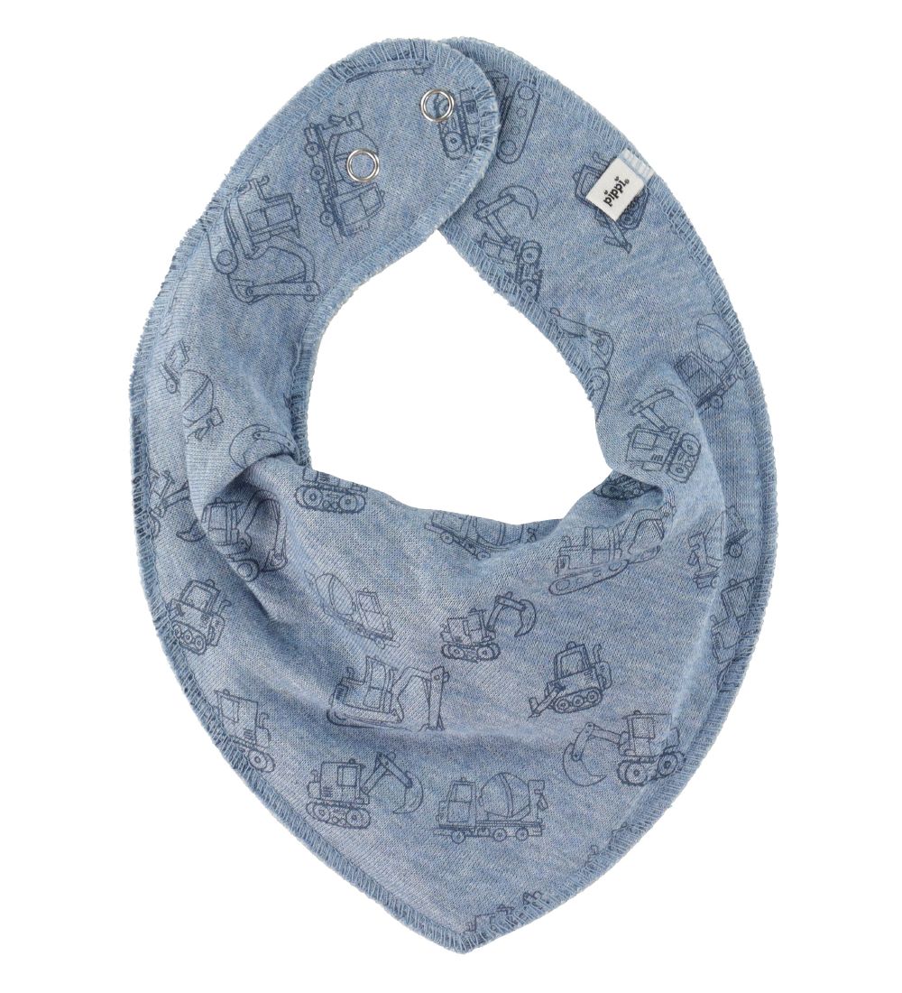 Pippi Baby Teething Bib - 3-Pack - Ashley Blue Melange
