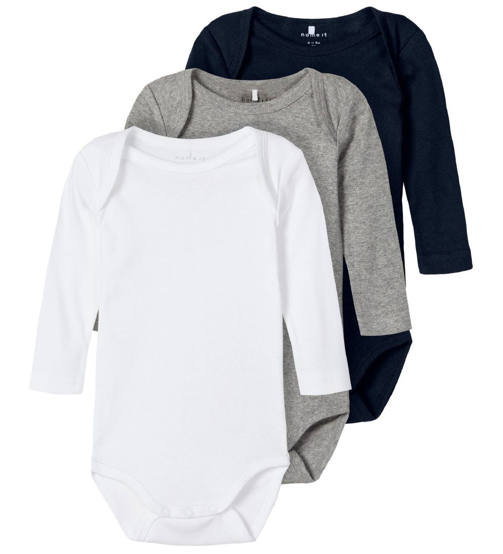 Name It Bodysuit l/s - Noos - NbnBody - 3-Pack - Dark Sapphire
