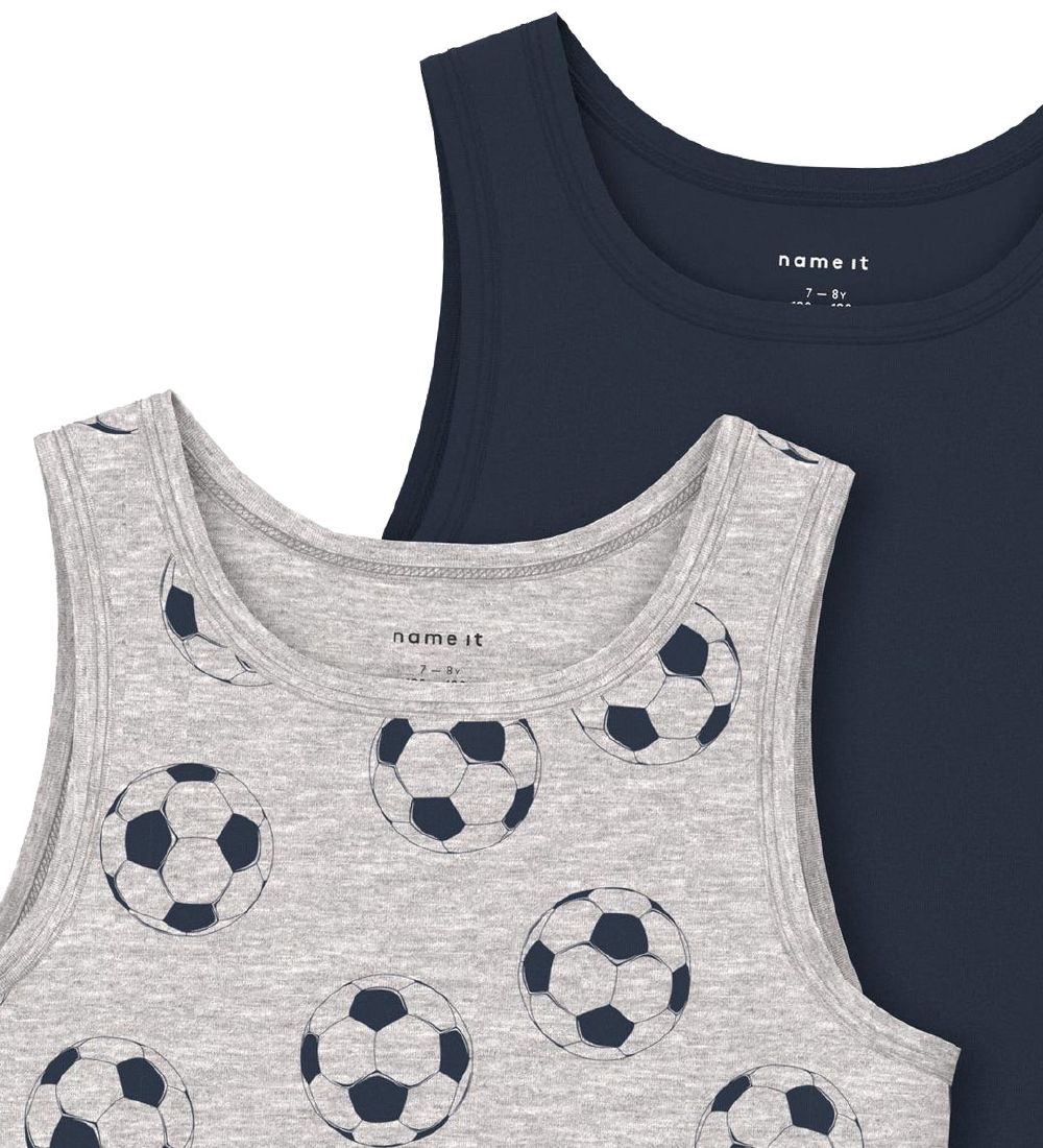 Name It Undershirt - Noos - NkmTank - 2-Pack - Grey Melange