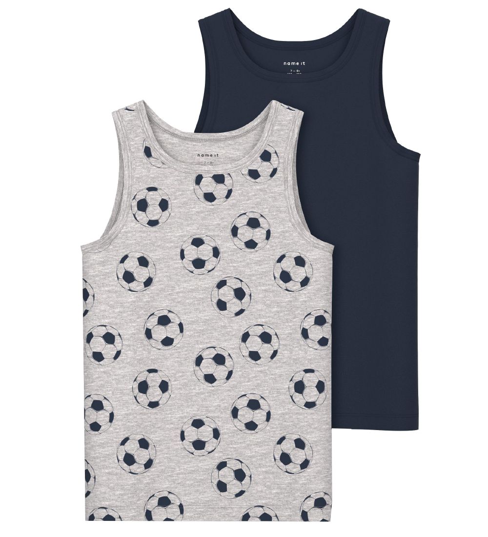 Name It Undershirt - Noos - NkmTank - 2-Pack - Grey Melange