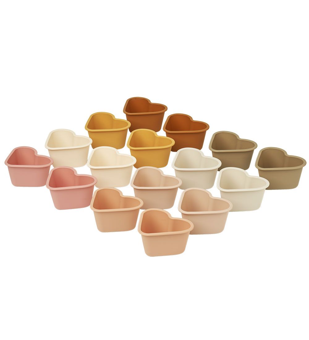 Liewood Cupcake molds - 16-Pack - Tilo - Silicone - Heart/Rose M