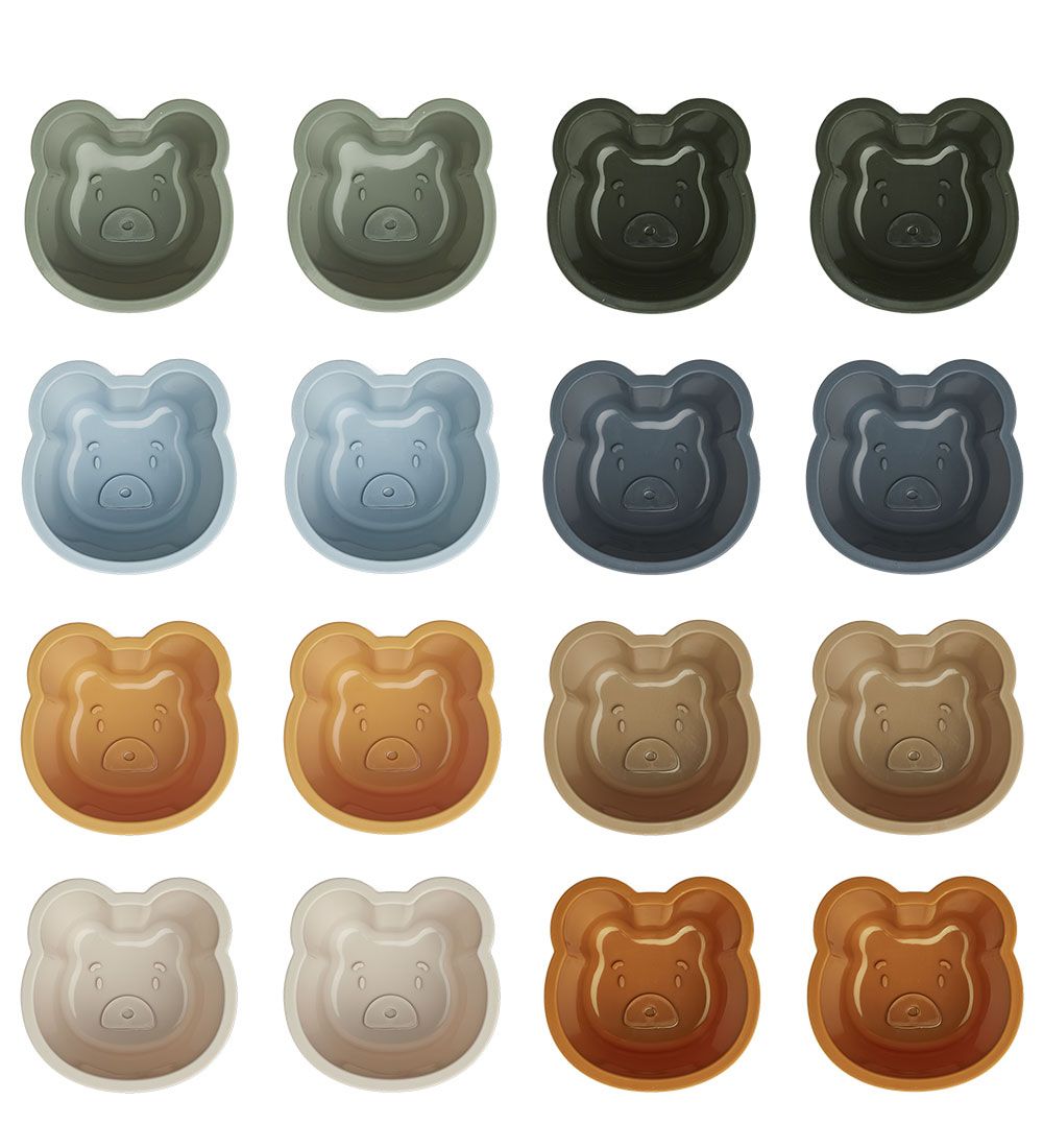 Liewood Cupcake molds - 16-Pack - Tilo - Silicone - Mr Bear/Faun
