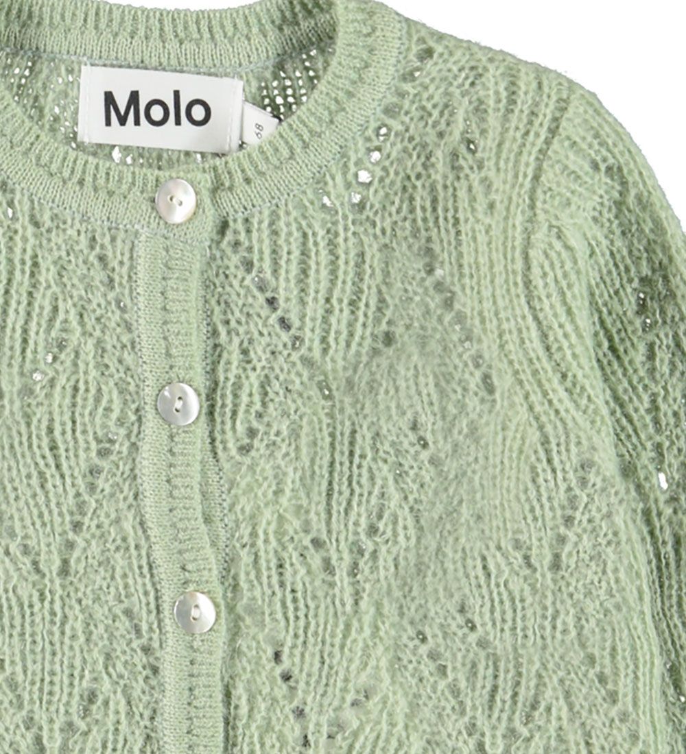 Molo Cardigan - Wool/Polyester - Gilli - Mint
