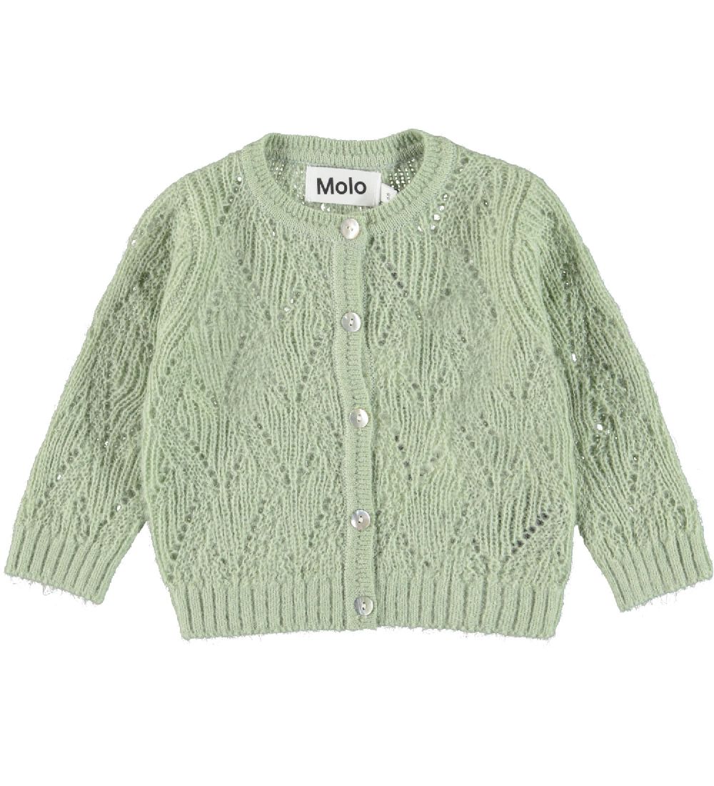Molo Cardigan - Wool/Polyester - Gilli - Mint