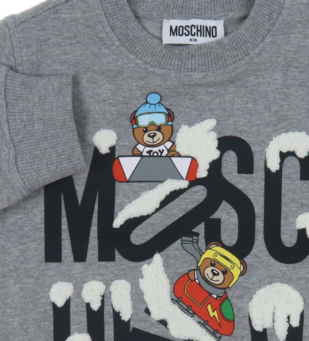 Moschino Sweatshirt - Grey Melange w. Print