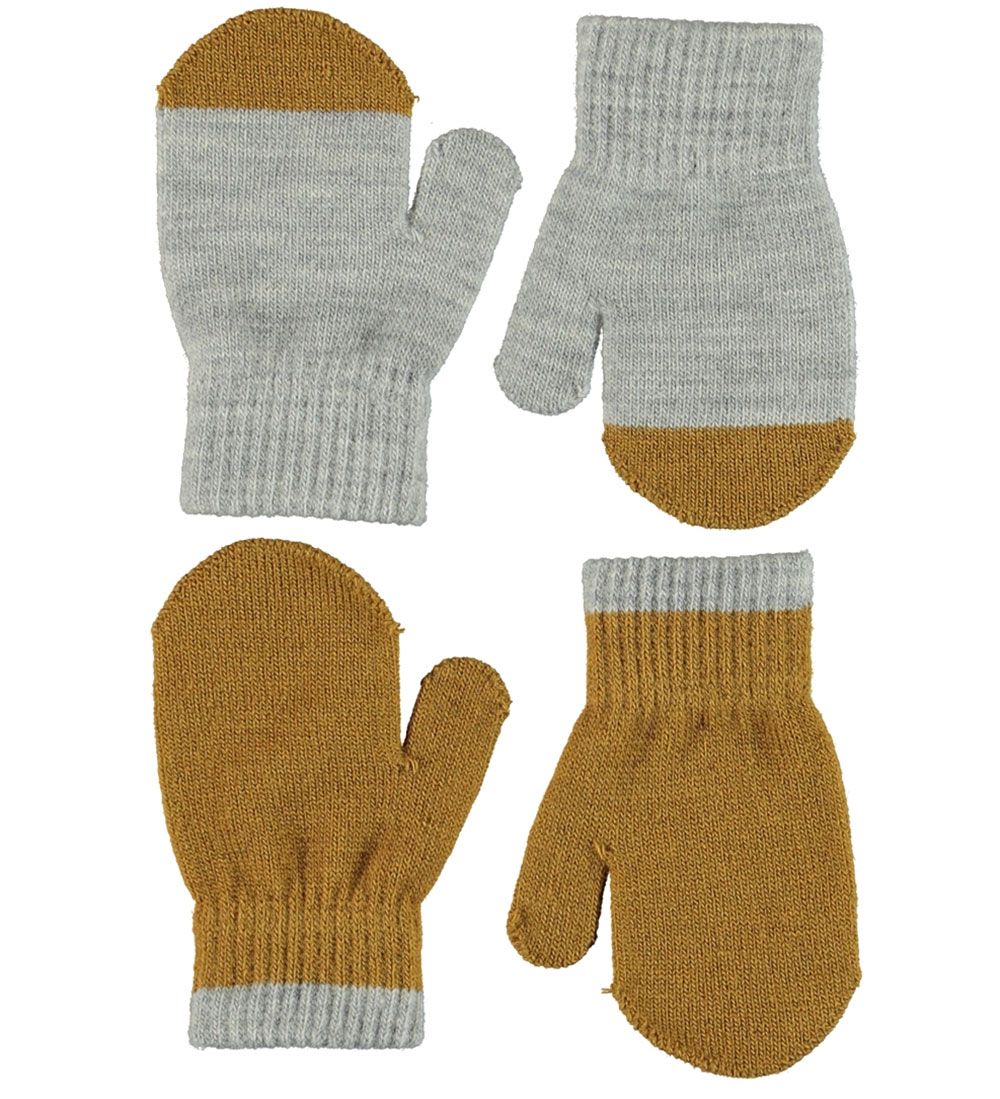 Molo Mittens - 2-Pack - Kenny - Grey Melange