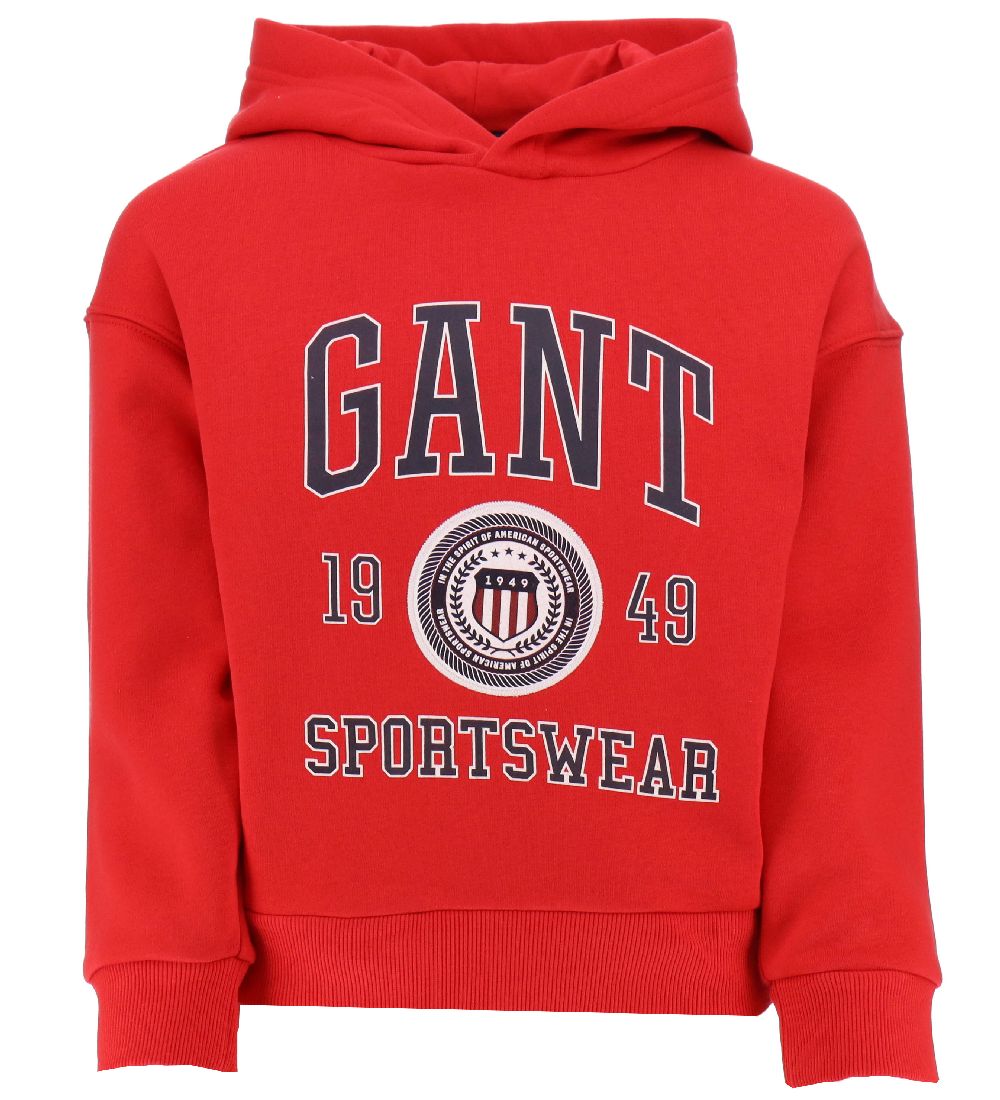 GANT Hoodie - Bright Red