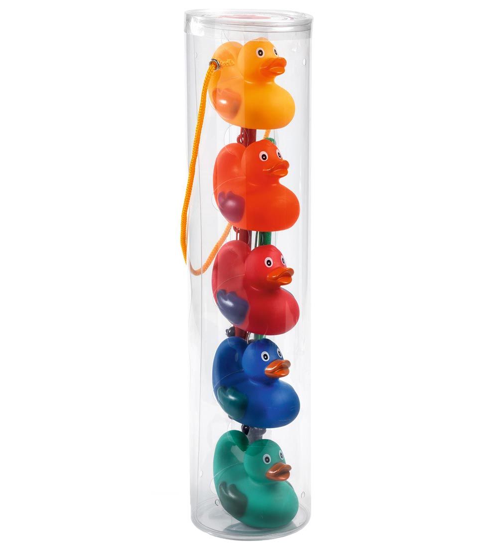 Djeco Fishing Game - Rainbow Rubber Bath Ducks