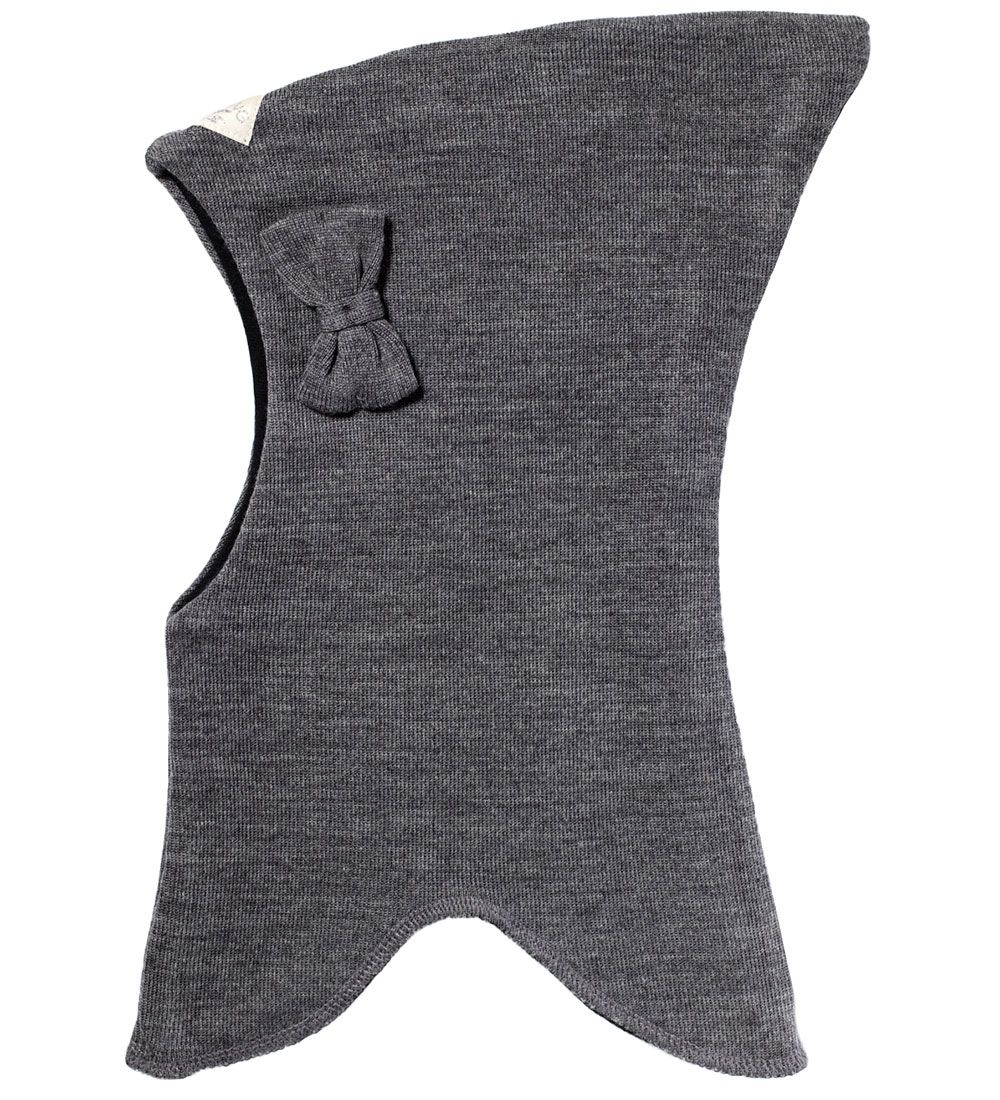Racing Kids Balaclava - Wool/Cotton - 2-layer - Grey Melange