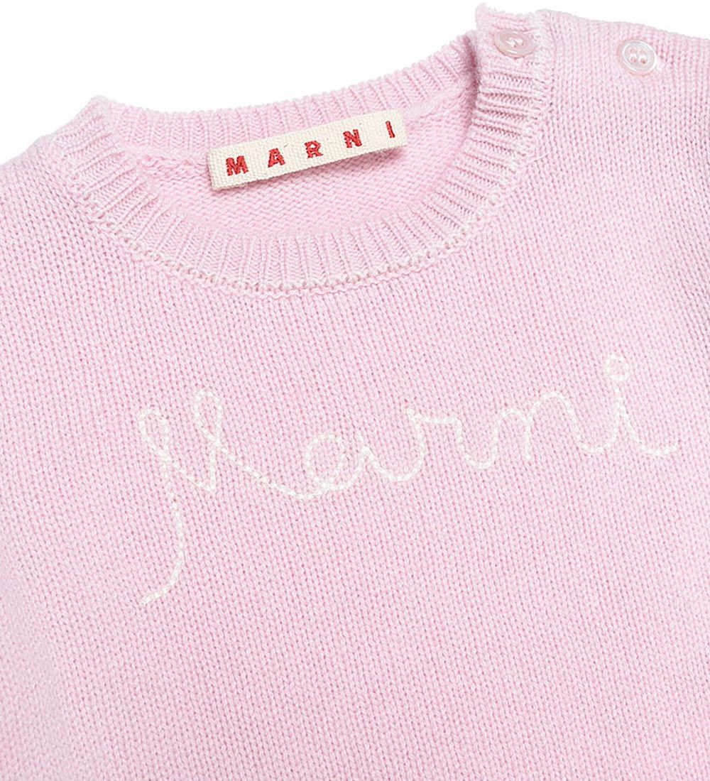 Marni Blouse - Wool - Pink w. White