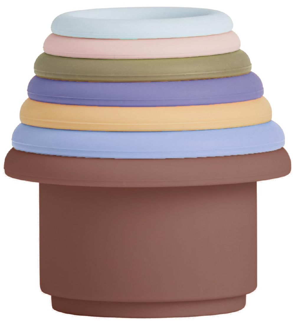 OYOY Stapelbekers - Tawa Silicone - Caramel/Blue