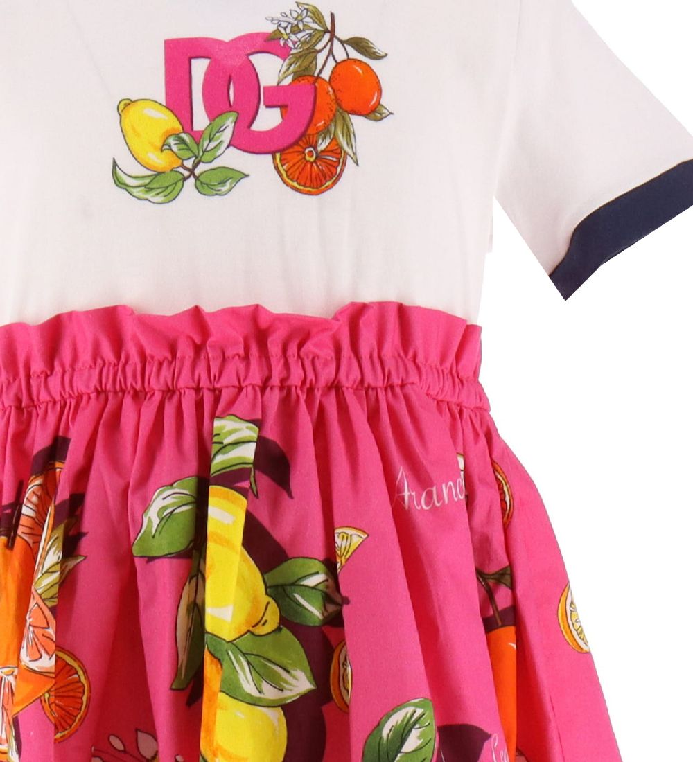 Dolce & Gabbana Dress - Capri - Pink w. Citrus fruits