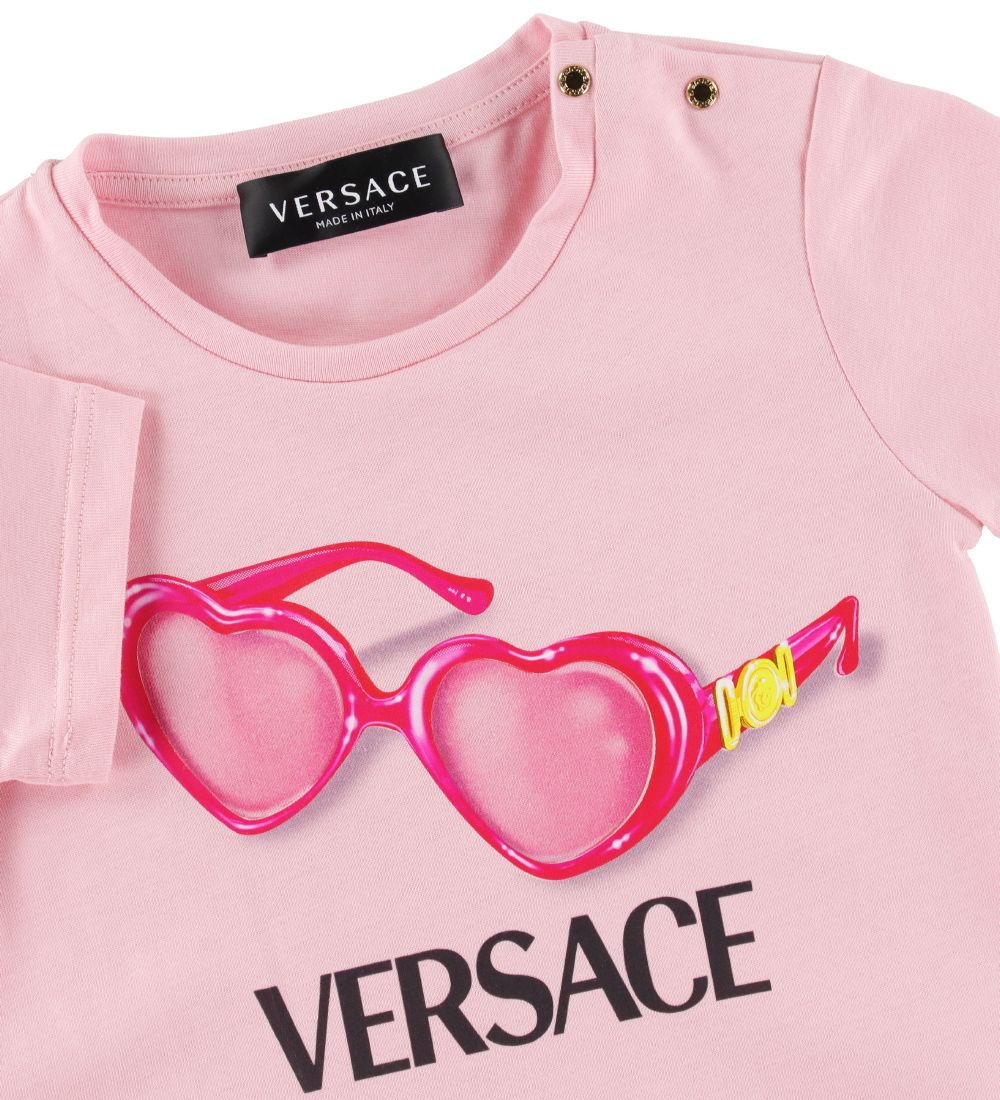 Versace T-skjorte - Rosa m. Solbriller