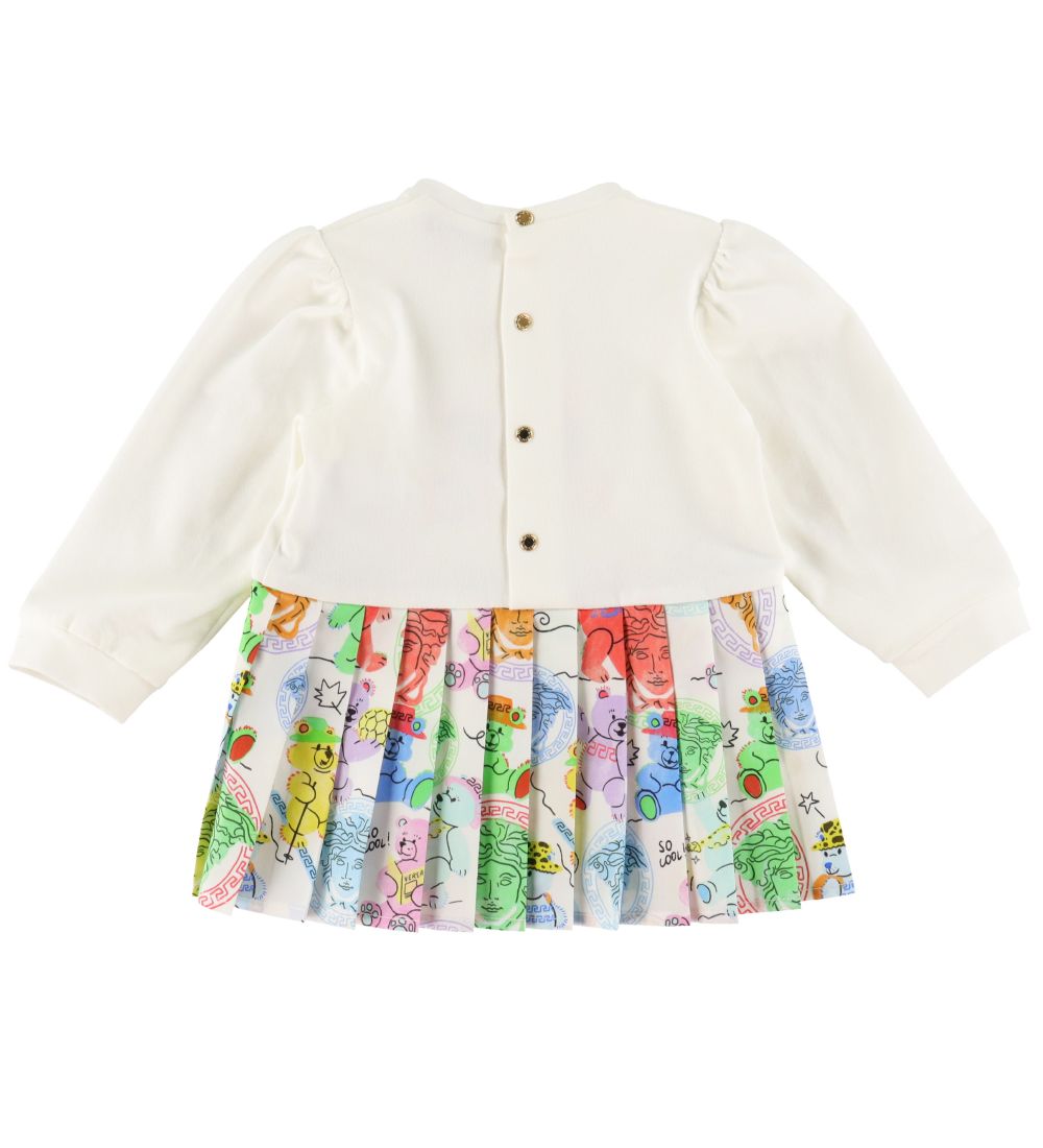 Versace Dress w. Bloomers - White/Multicoloured