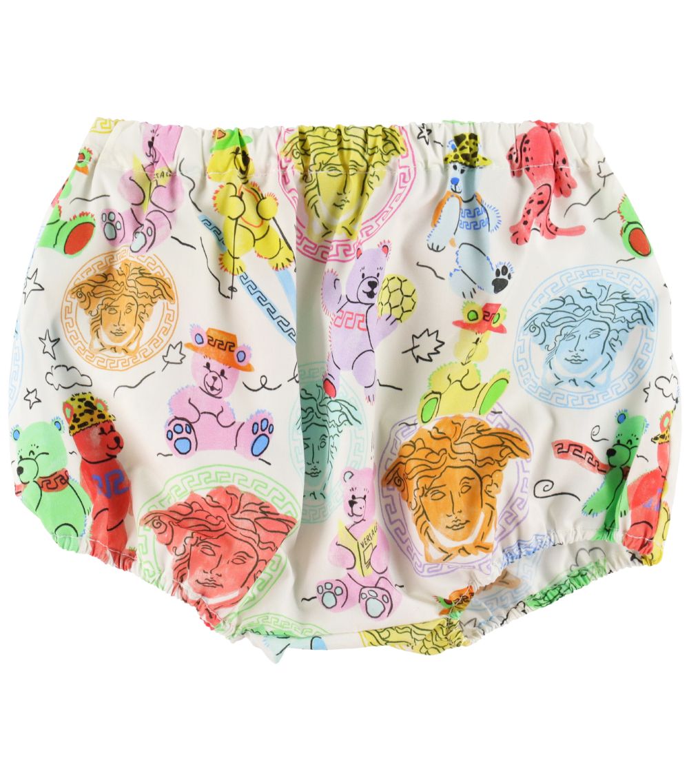 Versace Dress w. Bloomers - White/Multicoloured