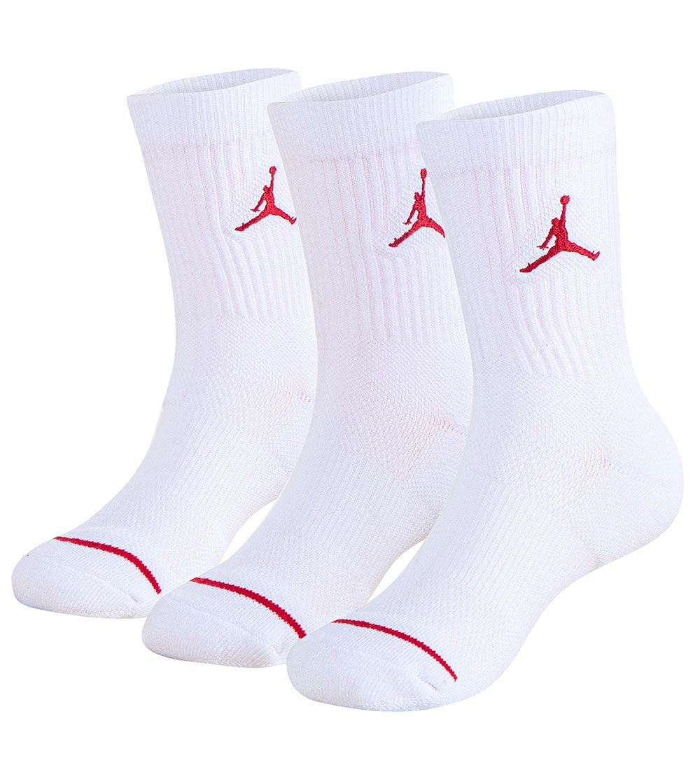Jordan Socks - 3-Pack - Jumpman Cushioned Crew - White