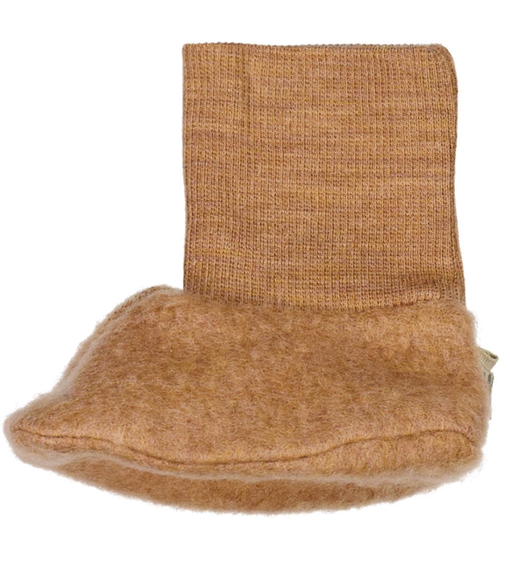 Wheat Booties - Wool Fleece - Clay Melange