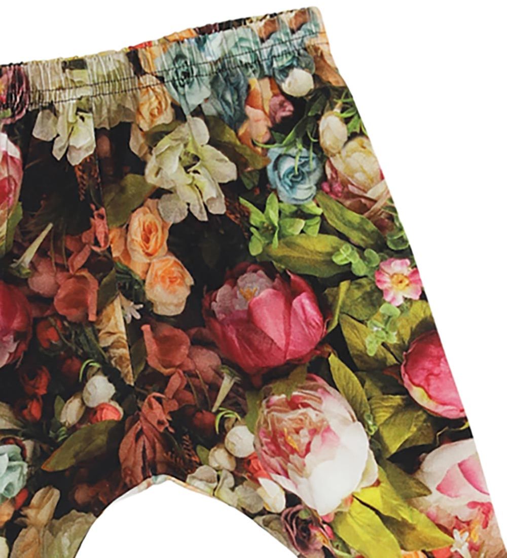 Christina Rohde Leggings - Baby - Black w. Flowers