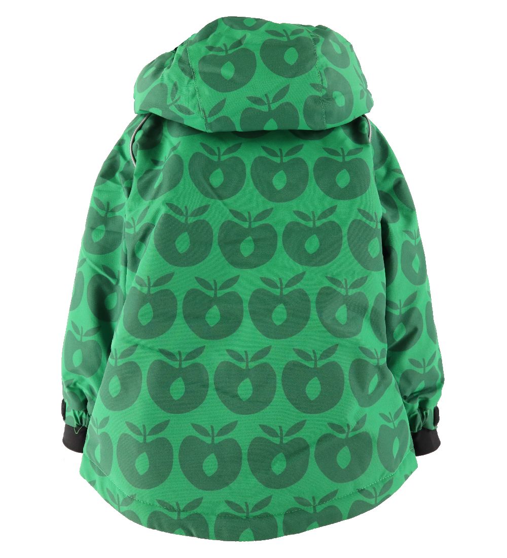 Småfolk Winter Coat - Apple Green w. Apples