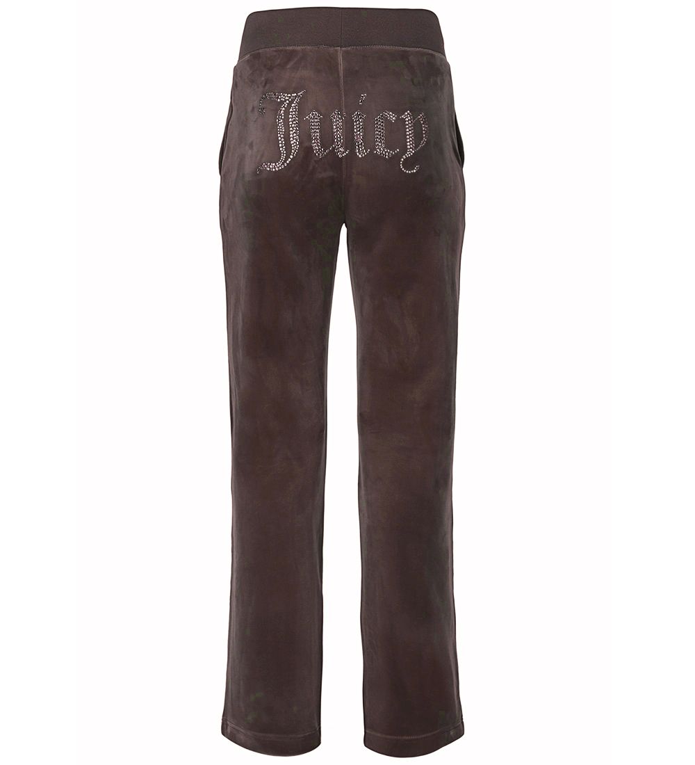 Juicy Couture Velvet Trousers - Bitter Chocolate
