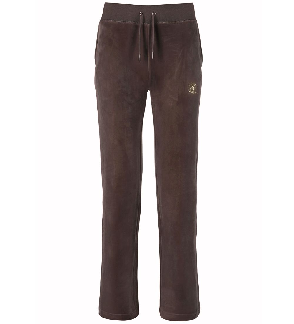 Juicy Couture Velvet Trousers - Bitter Chocolate