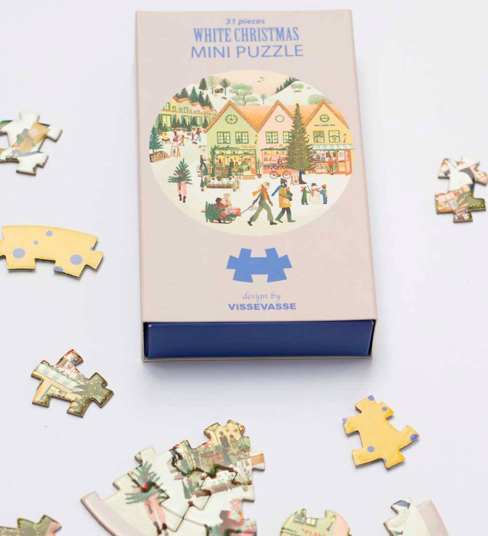 Vissevasse Puzzle Game - Mini - 11x11 cm - White Christmas