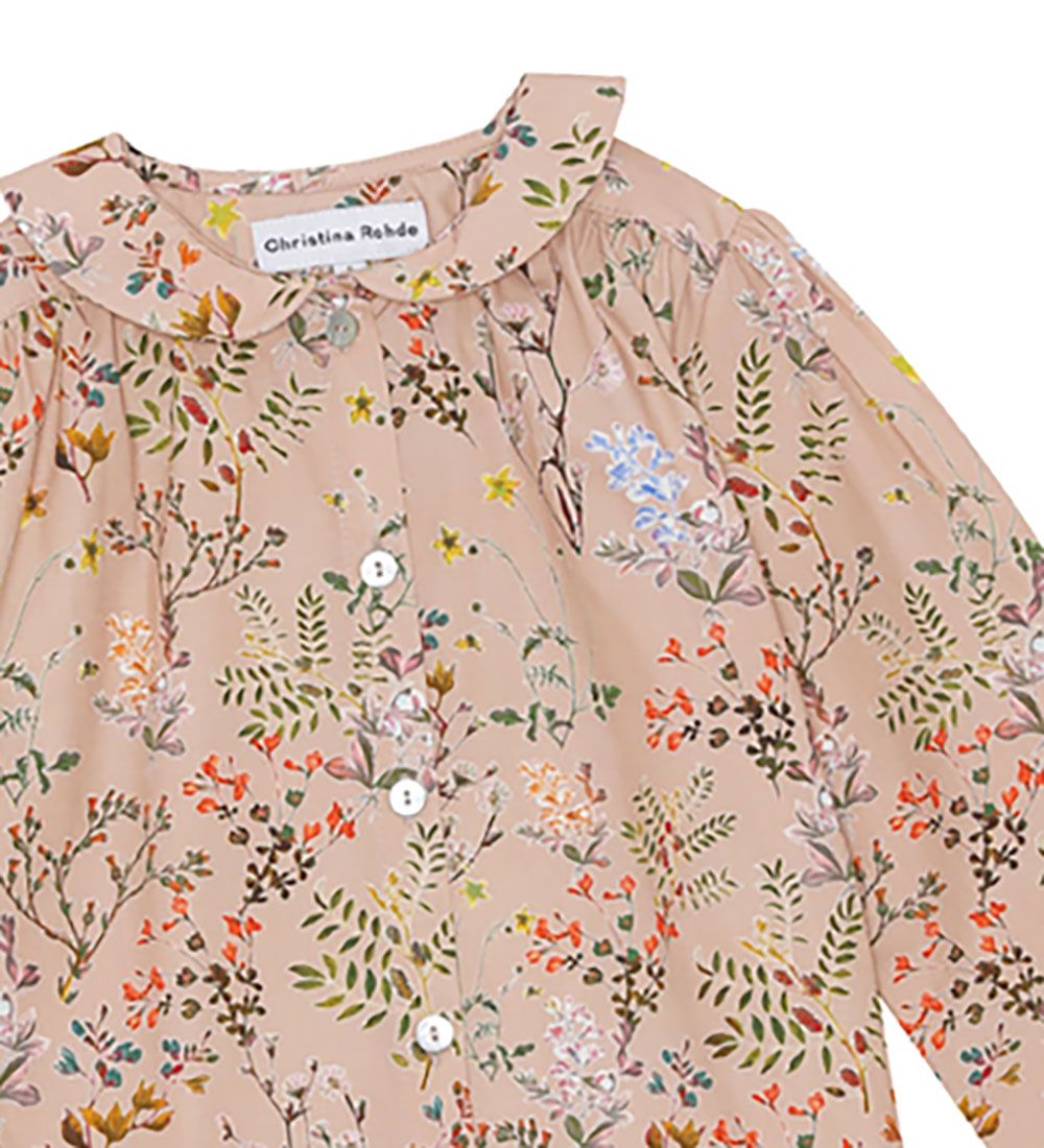 Christina Rohde Blouse shirt - Pink w. Flowers