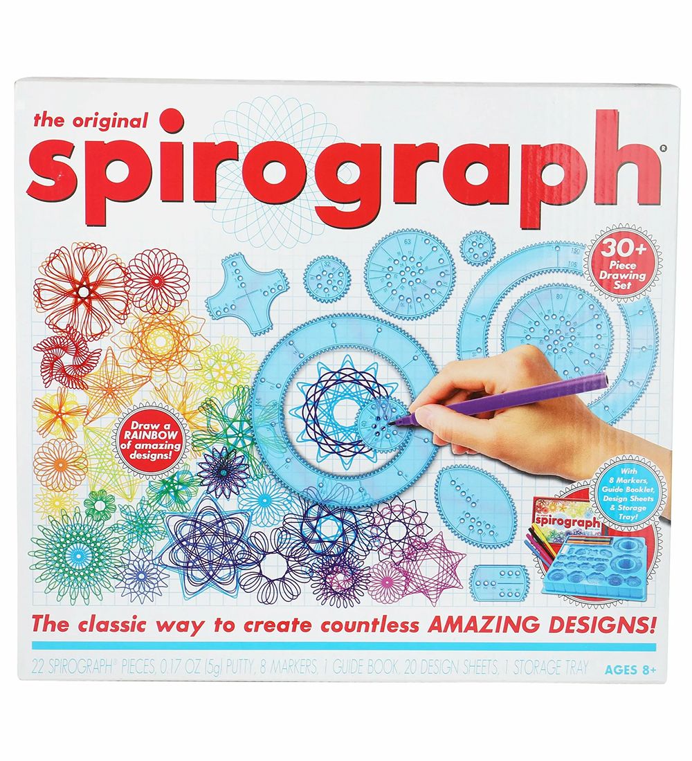 Spirograph How To Draw - 30 Parts - Set w. Markers