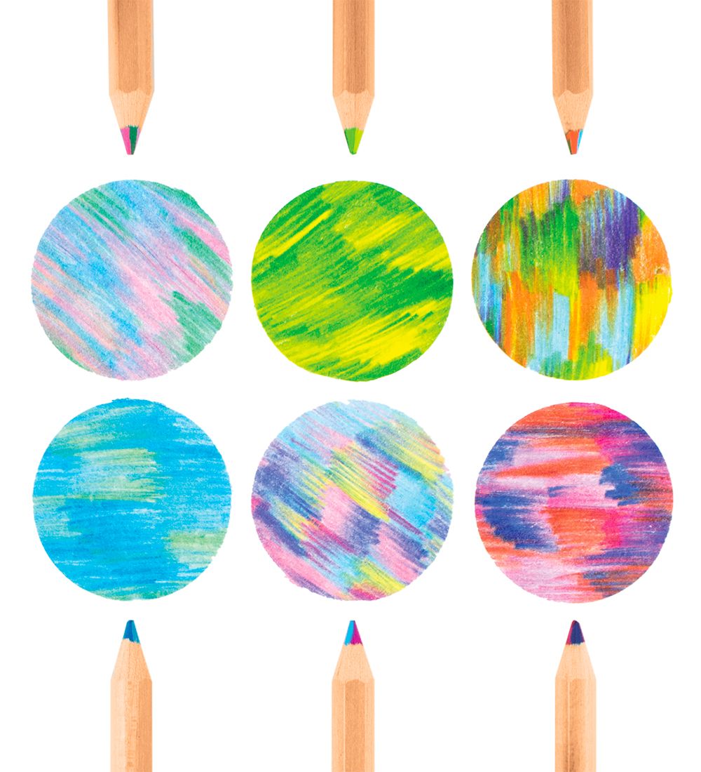 Ooly Colouring Pencils - 6 Pcs - Kaleidoscope Multi-colored Penc