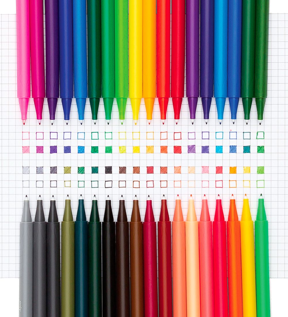 Ooly Markers - 36 Pcs - Seriously Fine Felt Tip Markers
