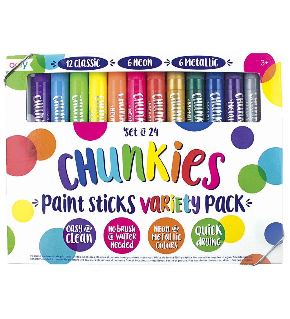 Ooly Markers - 24 Pcs - Chunkies Paint Sticks Variety - BIG