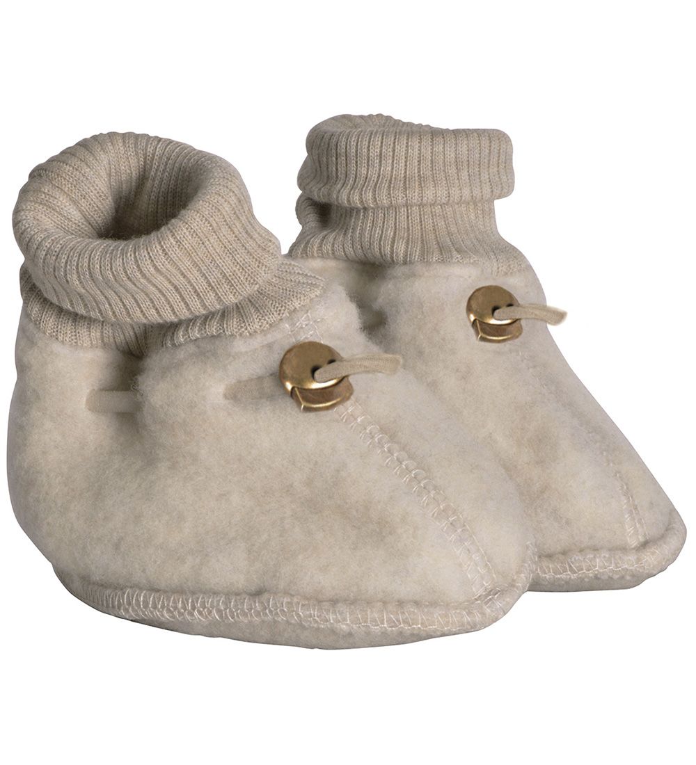Mikk-Line Booties - Wool - Melange Offwhite