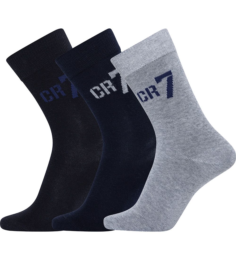 Ronaldo Sokken - 3-pack - Grijs/Blauw/Zwart