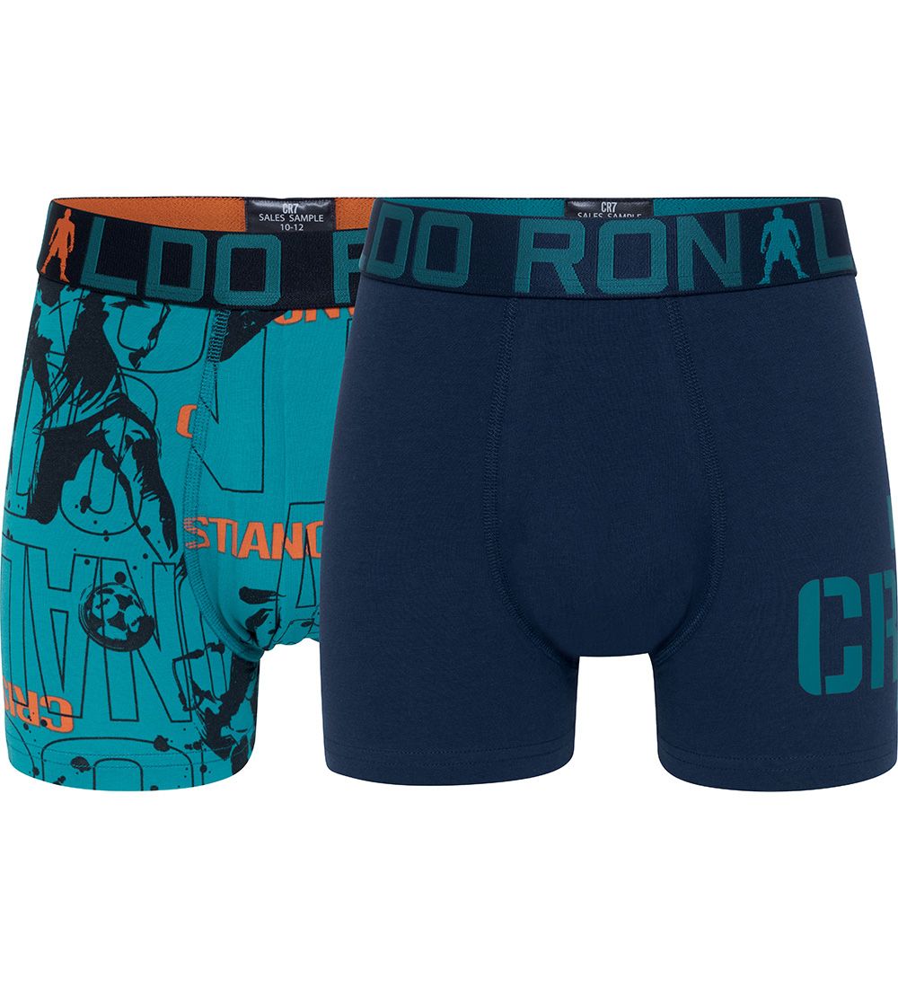 Ronaldo Boxershorts - 2er-Pack - Blau/Orange