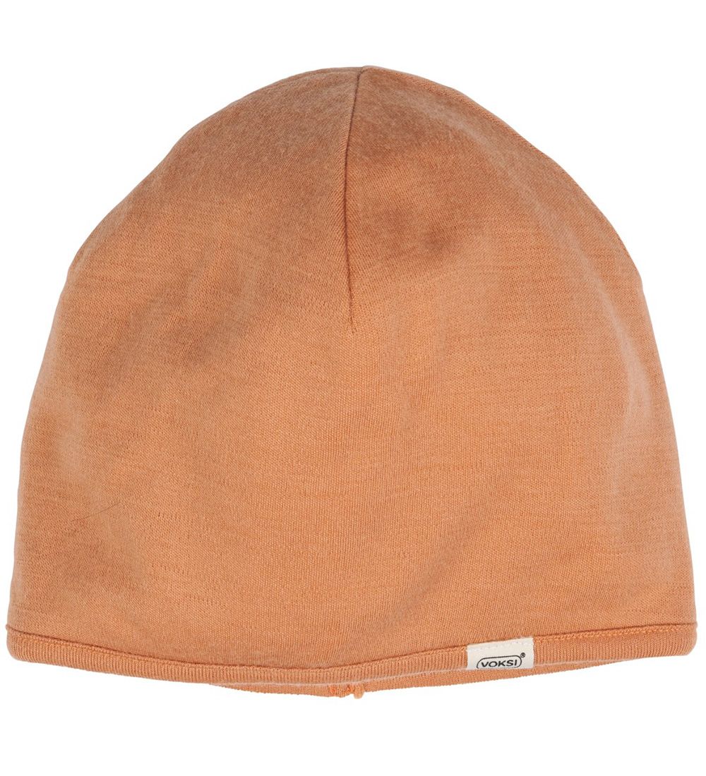 Voksi Beanie - Wool - 2-layer - Reversible - Sandstone Peach